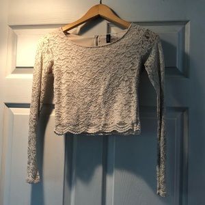 H&M lace dress shirt